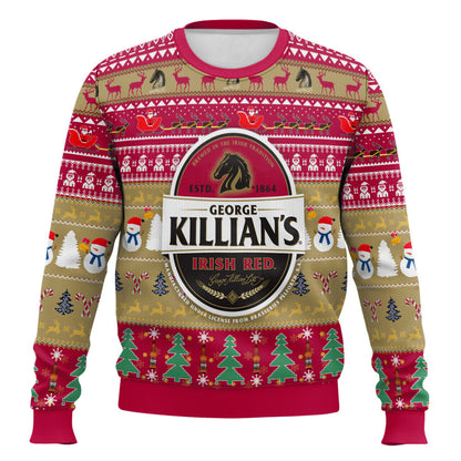 Festive Holiday Sweater with Crown and Text Design