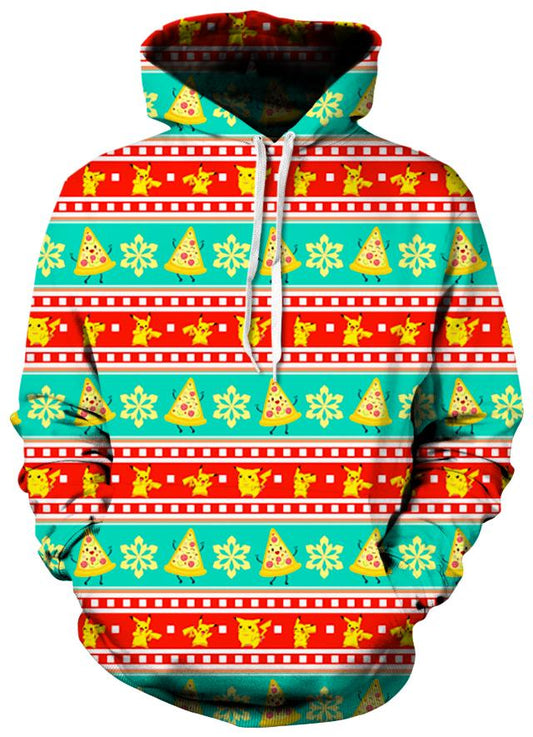 Pizza Pikachu Ugly Unisex Hoodie