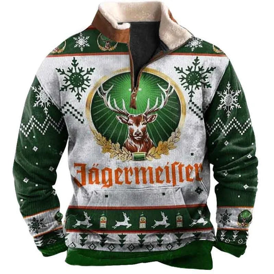 Jagermeister 1/4 Zip Stand Collar Sweatshirt
