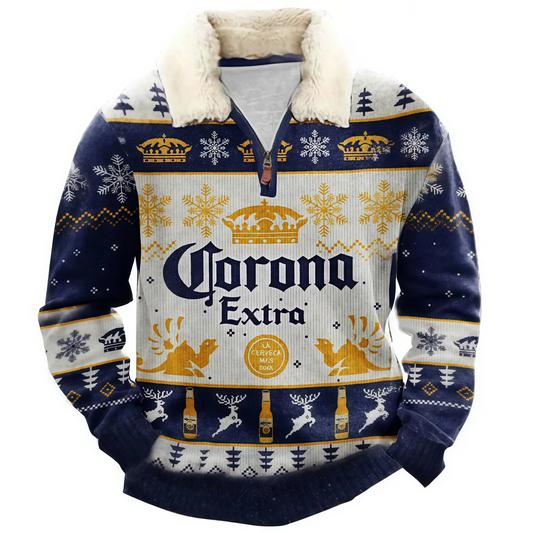 Corona Extra 1/4 Zip Stand Collar Sweatshirt