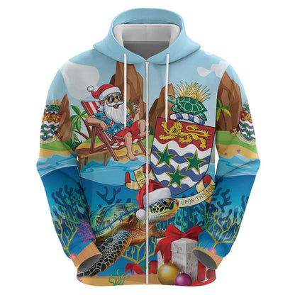 Cayman Islands Christmas Zip Hoodie