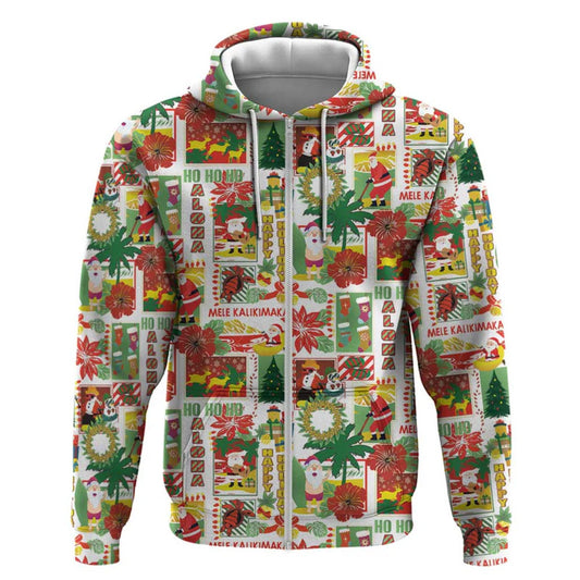 Hawaiian Santa Zip Hoodie