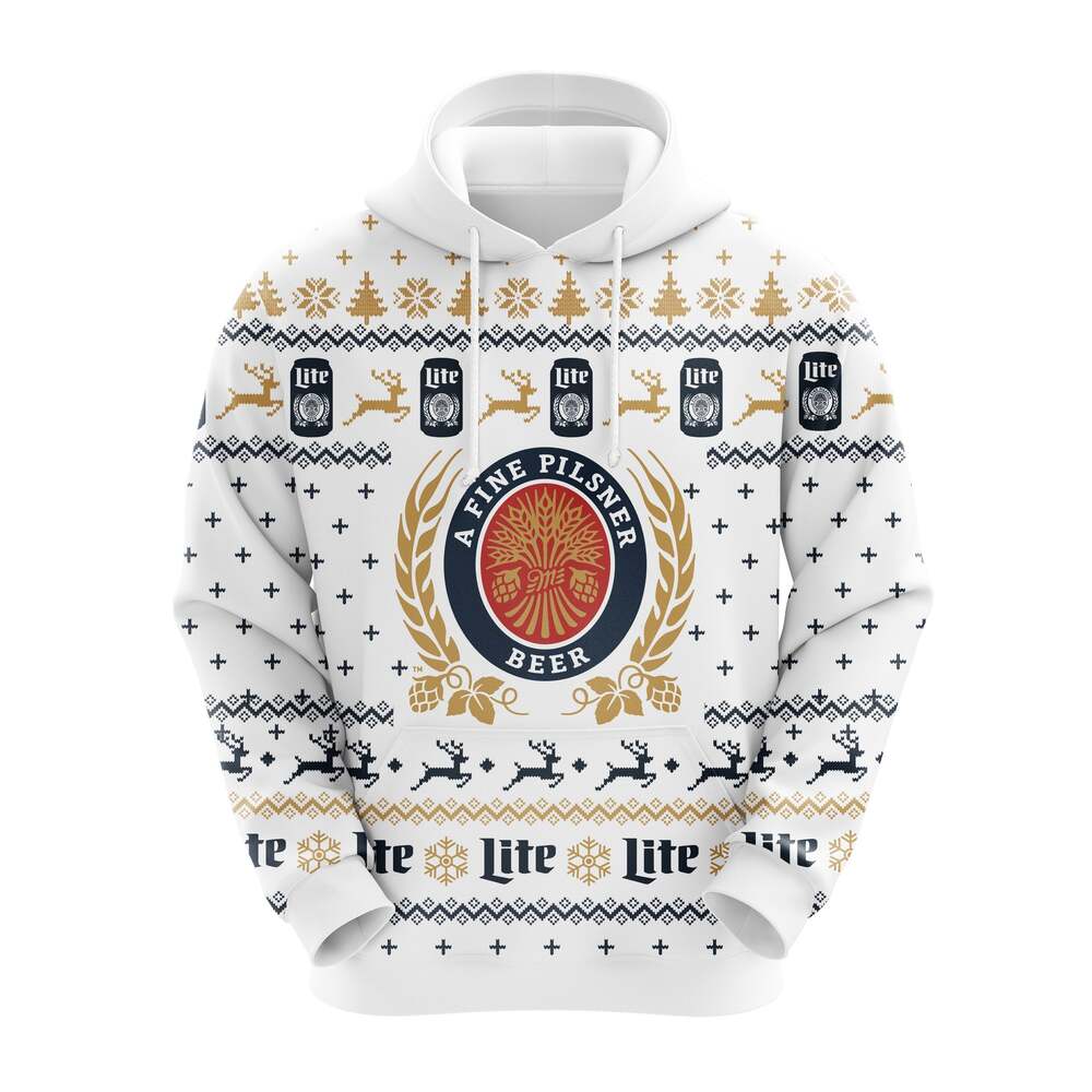 Miller Lite Christmas Hoodie