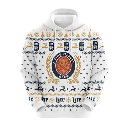 Miller Lite Christmas Hoodie